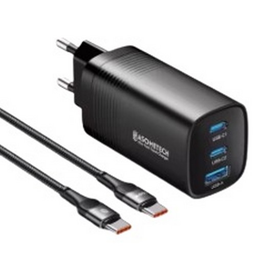 ASOMETECH PD PPS 65W 3포트 GaN 충전기 AST3P 해외구매 (케이블포함)_이미지