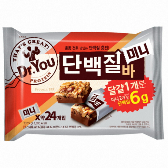 오리온 닥터유 단백질바 미니 337.5g (5개)