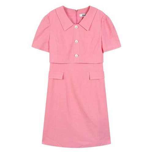 에꼴드파리 카라넥 반팔 원피스_RB35WOAM16Z