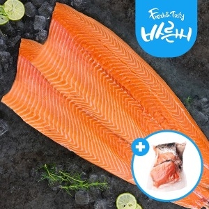 바른씨 노르웨이 슈페리어급 생연어 1마리 6~7kg