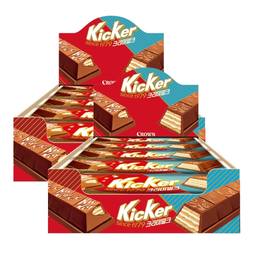 크라운제과 키커바 크리미밀크 28g (30개)_이미지