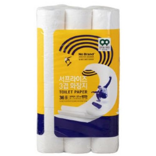 서프라이즈 3겹 화장지 27m (36롤)