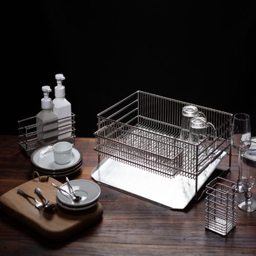 세호물산 밧드야 엠보형 식기건조대 + 세로형 수저통