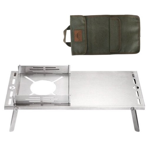 캠핑문 SK-310CP 304 스테인리스 솔로 키친 테이블 스토브 테이블