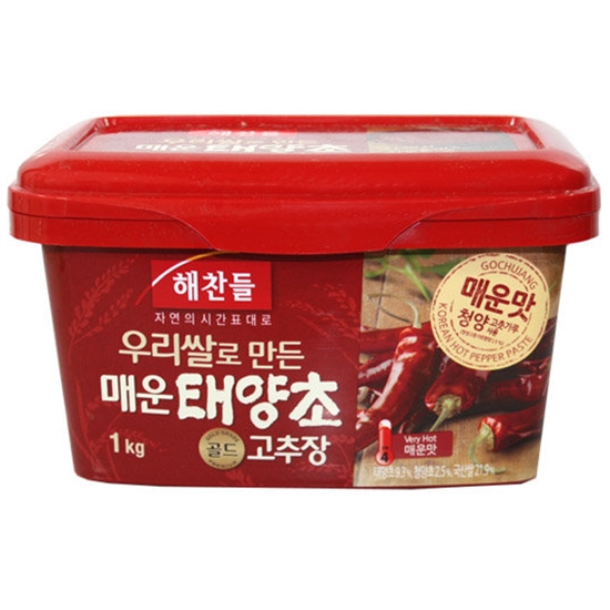 해찬들 우리쌀로 만든 매운 태양초 골드 고추장 1kg (1개)_이미지