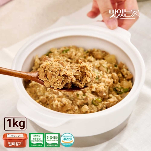순창문옥례식품 우리콩 청국장 1kg 밀폐용기_이미지