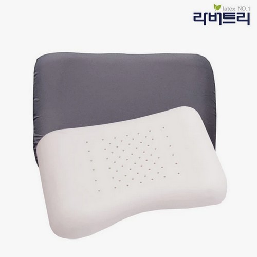 라버트리 천연라텍스 땅콩형 베개세트 (55x37m)