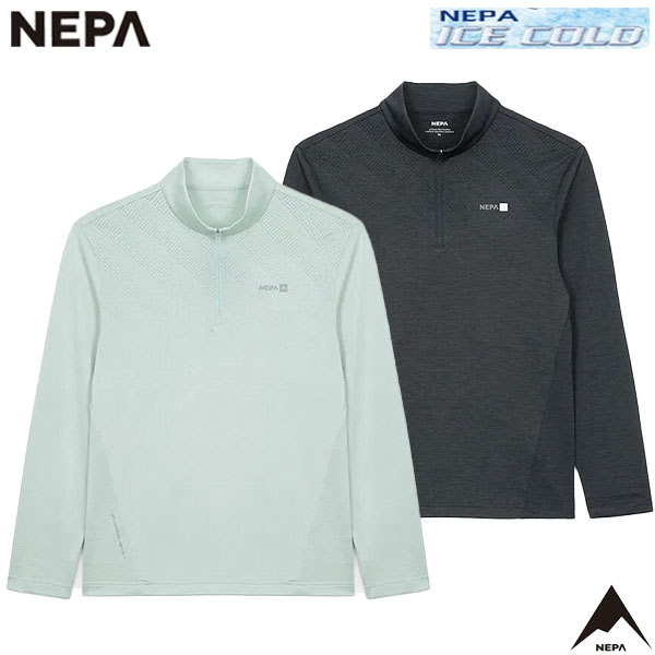 기하학 패턴 긴팔 집업 티셔츠 7K35406