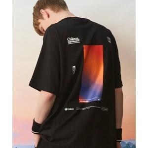 트릴리온 TRILLION 컬러 그라데이션 <b>오버</b><b>핏</b> <b>반팔</b>티셔츠 BLACK TR9SST003BK