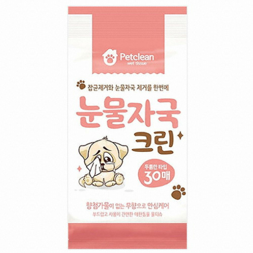 티엔비 펫크린 눈물자국크린 물티슈 30매 (1개)_이미지