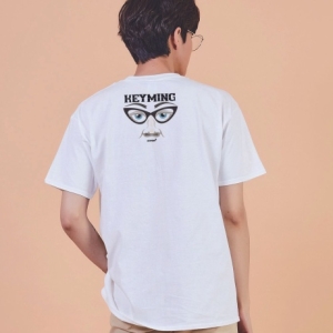  M &*M 1911 키밍 페이스 FACE 얼굴 안경 그래픽 캐쥬얼 반팔티 + 7Sth  JANU ++ 1825th..