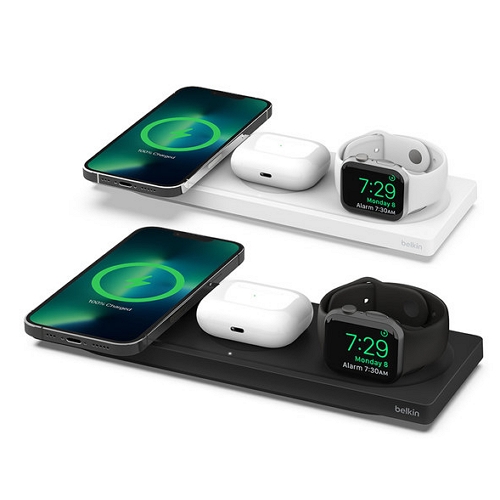벨킨 부스트차지 프로 15W 3in1 맥세이프 무선충전기 WIZ016kr (애플워치용)_이미지