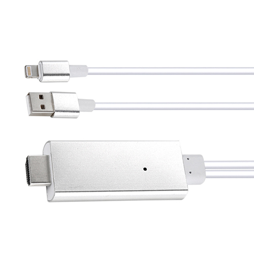 이지넷유비쿼터스 넥스트 라이트닝 8핀 to HDMI 미러링 케이블 NEXT-820A (2m)_이미지