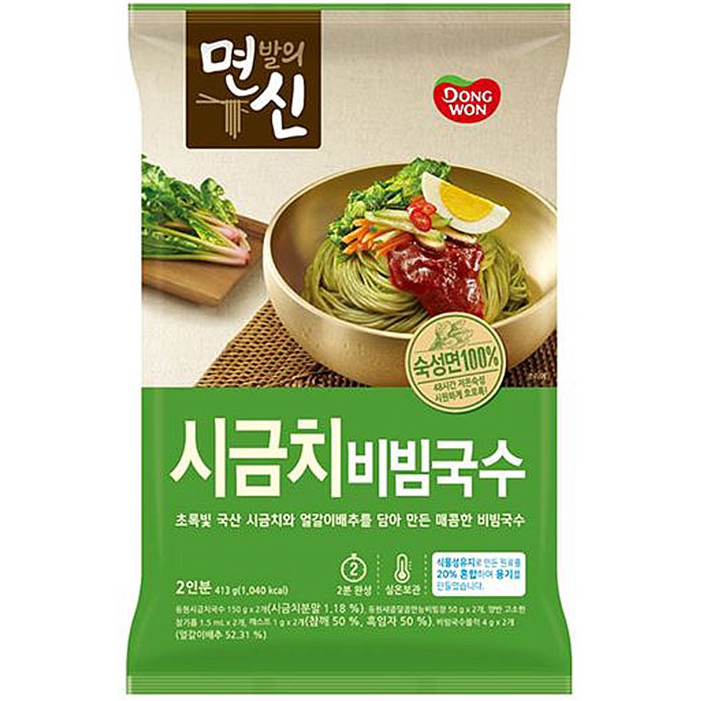 동원F&B 면발의 신 시금치 비빔국수 413g (3개)
