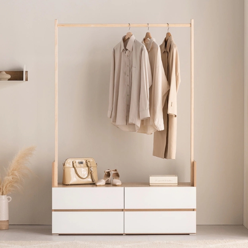 아씨방 피노 와이드 2단 서랍 행거 1200