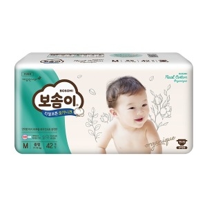 깨끗한나라 보솜이 리얼코튼 오가니크 밴드형 중형-공용