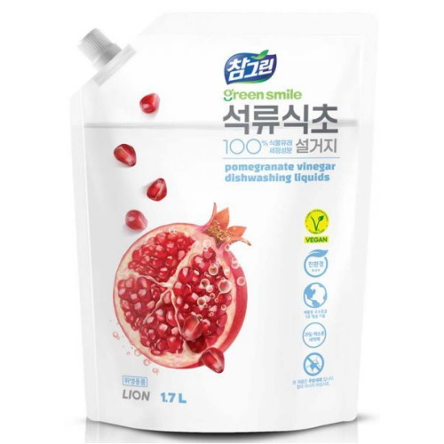 라이온코리아 참그린 ㅤ석류식초 설거지 리필 1.7L (6개)_이미지