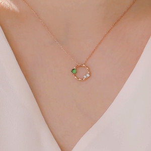핸드메이드+쇼핑백/Gioia/ Happy birthday May 925 Silver Necklace HTJK-51615_05