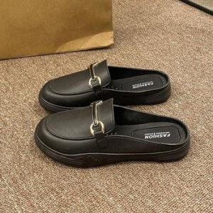 오노마 ONM 여성용 뮬 샌들 기본 블로퍼 골드톤 여름신발 36153918_이미지