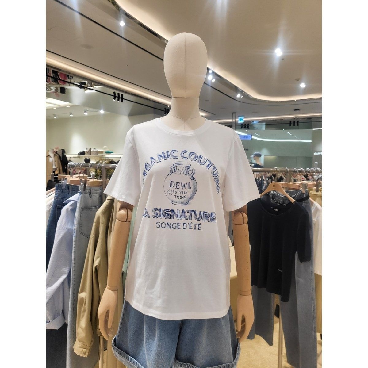 듀엘 그래픽 하프 슬리브 티셔츠 D262MSM339_이미지