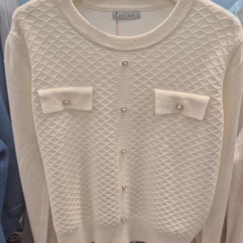 클리지 HC45 라운드 진주니트티 라운드 진주 단추 니트티 CQ1WKT0605F S45039123