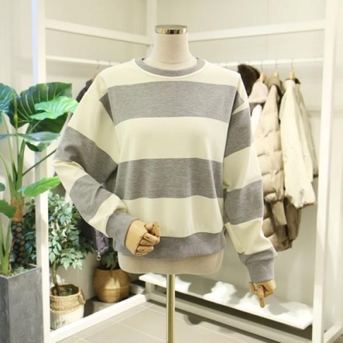 대백 DO263TS590_폴리줄지맨투맨티셔츠