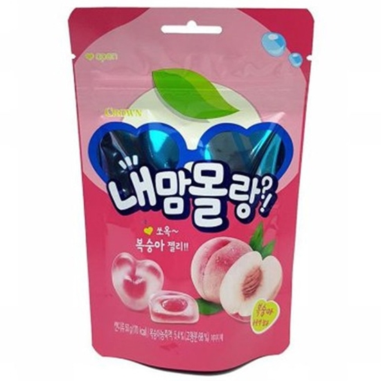 크라운제과 내맘몰랑 쏘옥 복숭아 젤리 50g