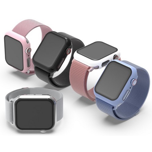 로랜텍 애플워치10 하이브리드 풀커버 액정보호 강화유리 케이스 (42mm)_이미지