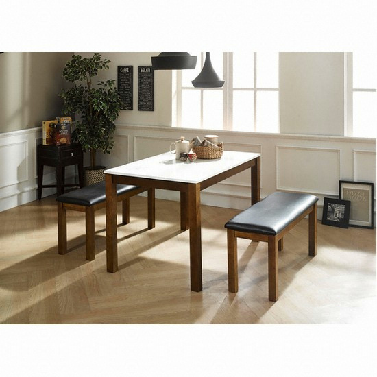 동서가구 케빈 하이그로시 식탁 1150 (벤치2개)_이미지