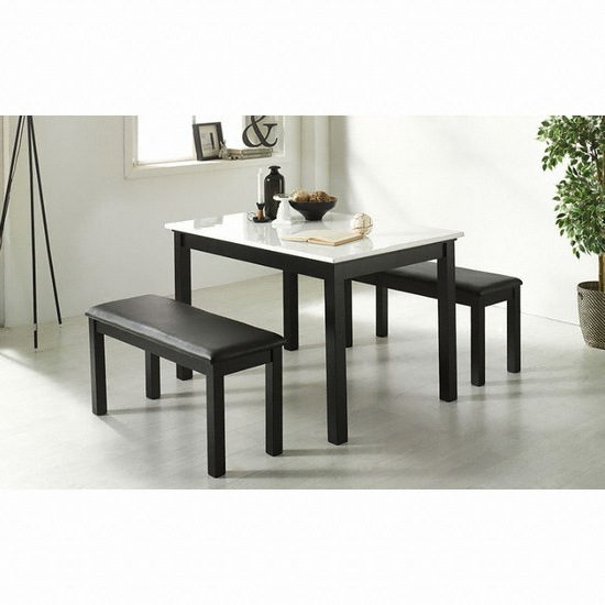 동서가구 케빈 하이그로시 식탁 1150 (벤치2개)_이미지