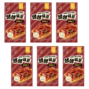 목우촌 생생 닭가슴살 육포 블랙페퍼 30g (6개)