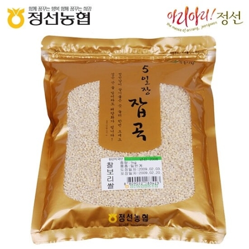 정선농협 5일장잡곡 찰보리쌀4kg_이미지