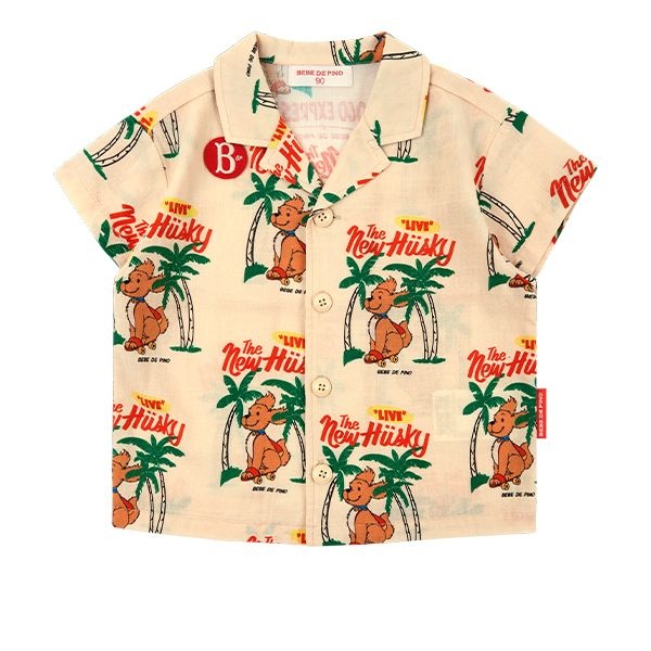 베베드피노 올 오버 하와이안 퍼피 베이비 셔츠 BP52SH137