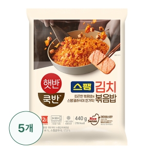 CJ제일제당 햇반 쿡반 스팸 김치 볶음밥 440g (5개)_이미지
