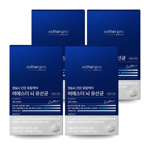 에스더프로바이오틱 여에스더 뇌 유산균 30캡슐 (4개)_이미지