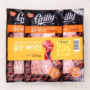 동원F&B 그릴리 골든베이컨 오리지널 120g 3개
