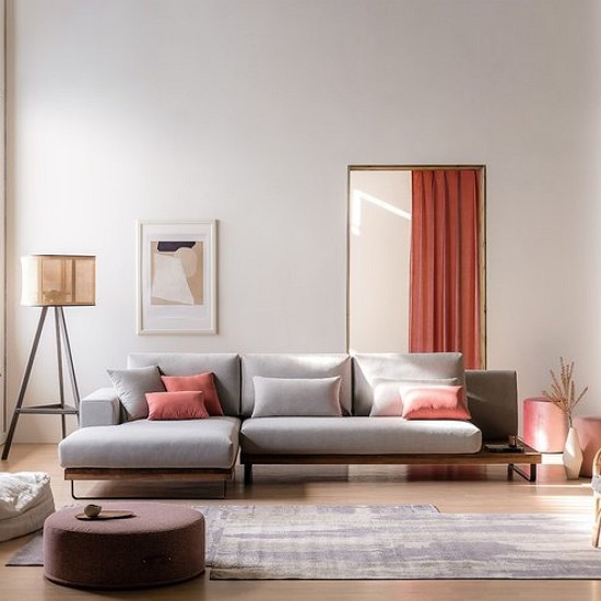 봄소와 한울 카우치 아쿠아클린 데이토나 패브릭 소파 4인용