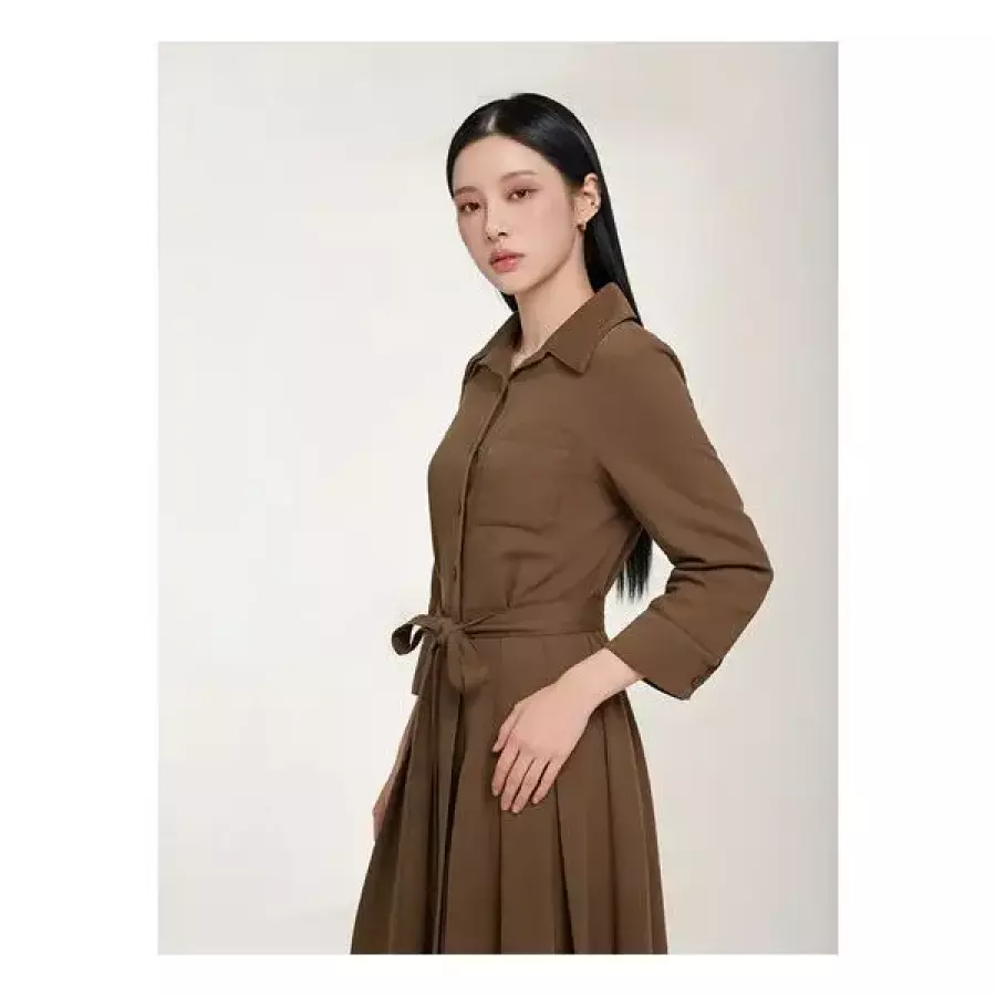 셔츠카라 오픈 원피스_HCEFOP103
