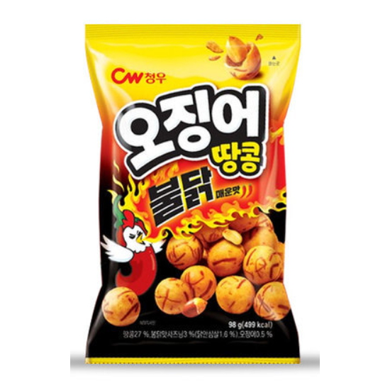 청우식품 오징어땅콩 불닭맛 90g (1개)_이미지