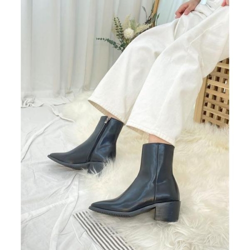 더블디 RJ-r2413 여성 데일리 통굽 가을 산책 레더부츠 S11231873