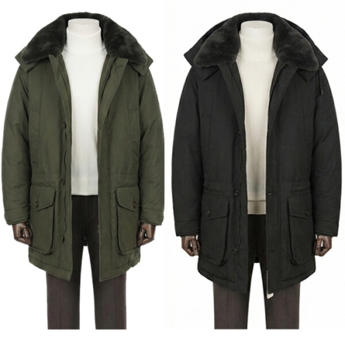 F/W 무스탕 퍼 카라 구스다운 점퍼 2종_PHD999
