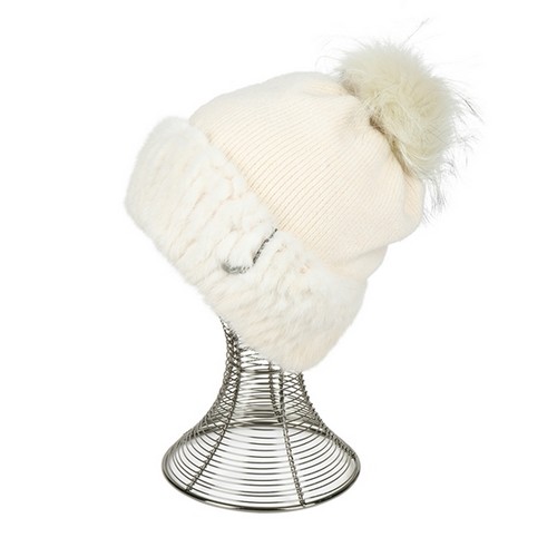 아바쿠스 니트 비니 밍크 방울 모자 AS41CPL0102_이미지