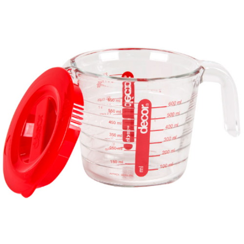 데코어 유리 계량컵 650ml