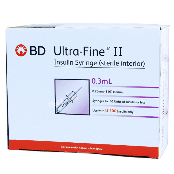 벡톤디킨슨 BD 울트라파인2 인슐린주사기 31G 8mm 0.3ml (100개)