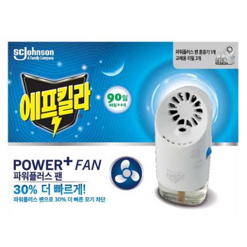 에프킬라 ㅤ파워플러스 팬 훈증기 + 무향 리필 45일 x 2개 (1세트)_이미지