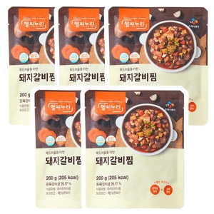 CJ프레시웨이 헬씨누리 돼지갈비찜 200g (5개)_이미지