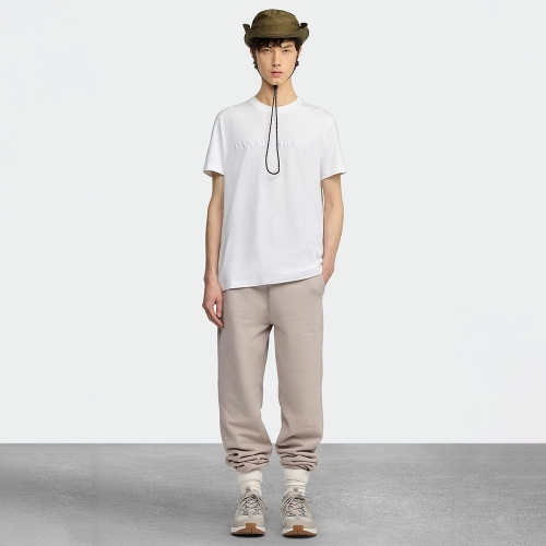 캐나다구스 남성 에머센 티셔츠 자수 워드마크 White _Q255AMTN10WHN