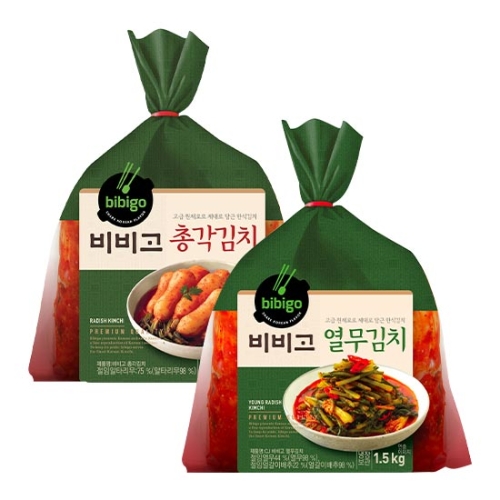 비비고 총각김치 1.5kg + 열무김치 1.5kg (1개)_이미지