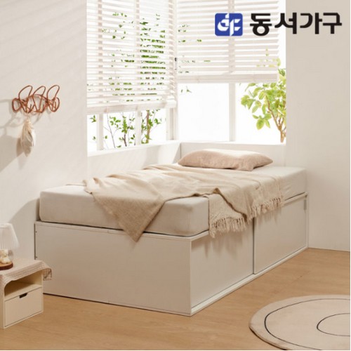 동서가구 소이 빅 슬라이딩 통큰 수납 침대 SS (매트별도)_이미지