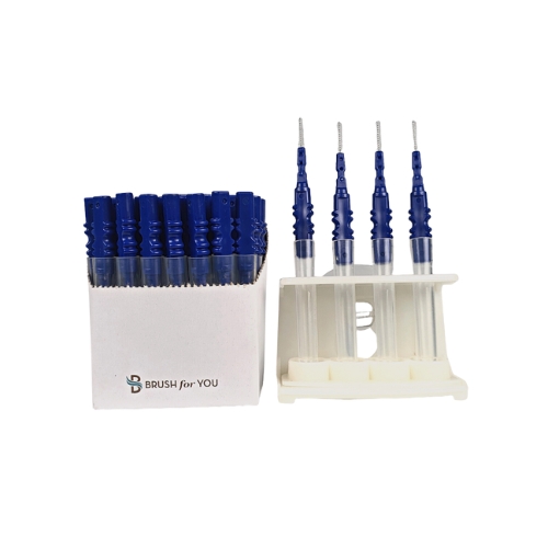 브러쉬포유 I형치간칫솔 2s 0.9mm 50p+거치대 (1세트)_이미지